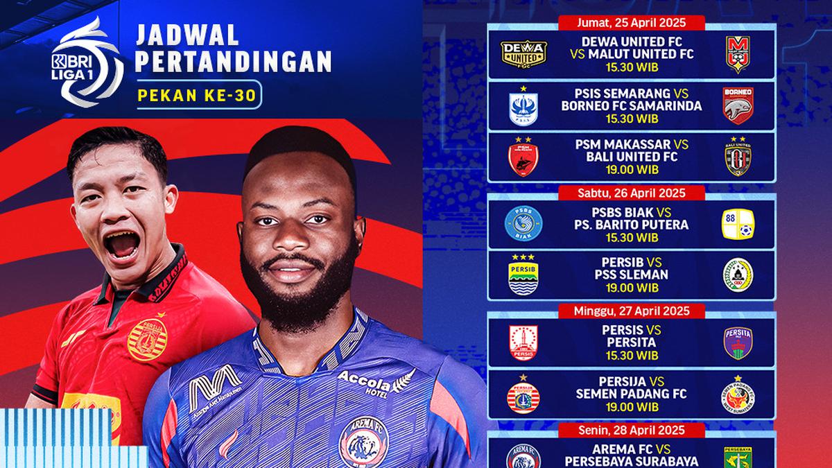 Saksikan Siaran Langsung BRI Liga 1 2024/2025 Minggu 30 di Vidio
