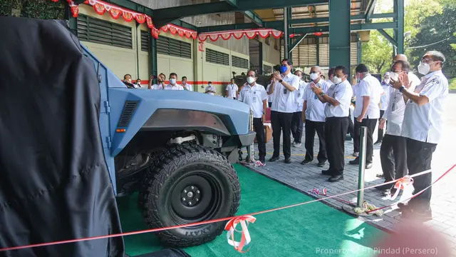 Pindad kembali merilis kendaraan baru MV 4x4. Kendaraan ini dirancang untuk kebutuhan operasi modern dan juga dimungkinkan untuk memenuhi pasar di luar militer. (Dok Pindad)