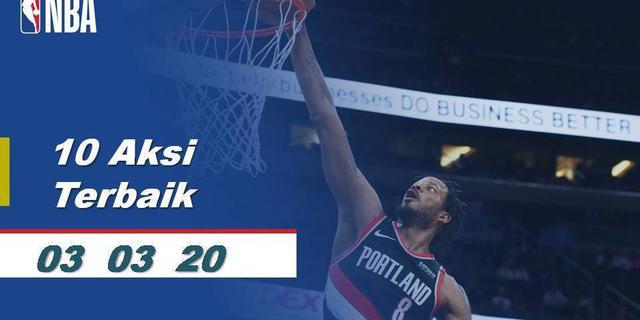 VIDEO: 10 Aksi Terbaik NBA 3 Maret 2020, Slam Dunk Derrick Jones Jr