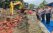 Usai Ditinjau Menteri Amran, 123 Ton Bawang Bombay di Semarang Dimusnahkan Atas Perintah Pengadilan Negeri