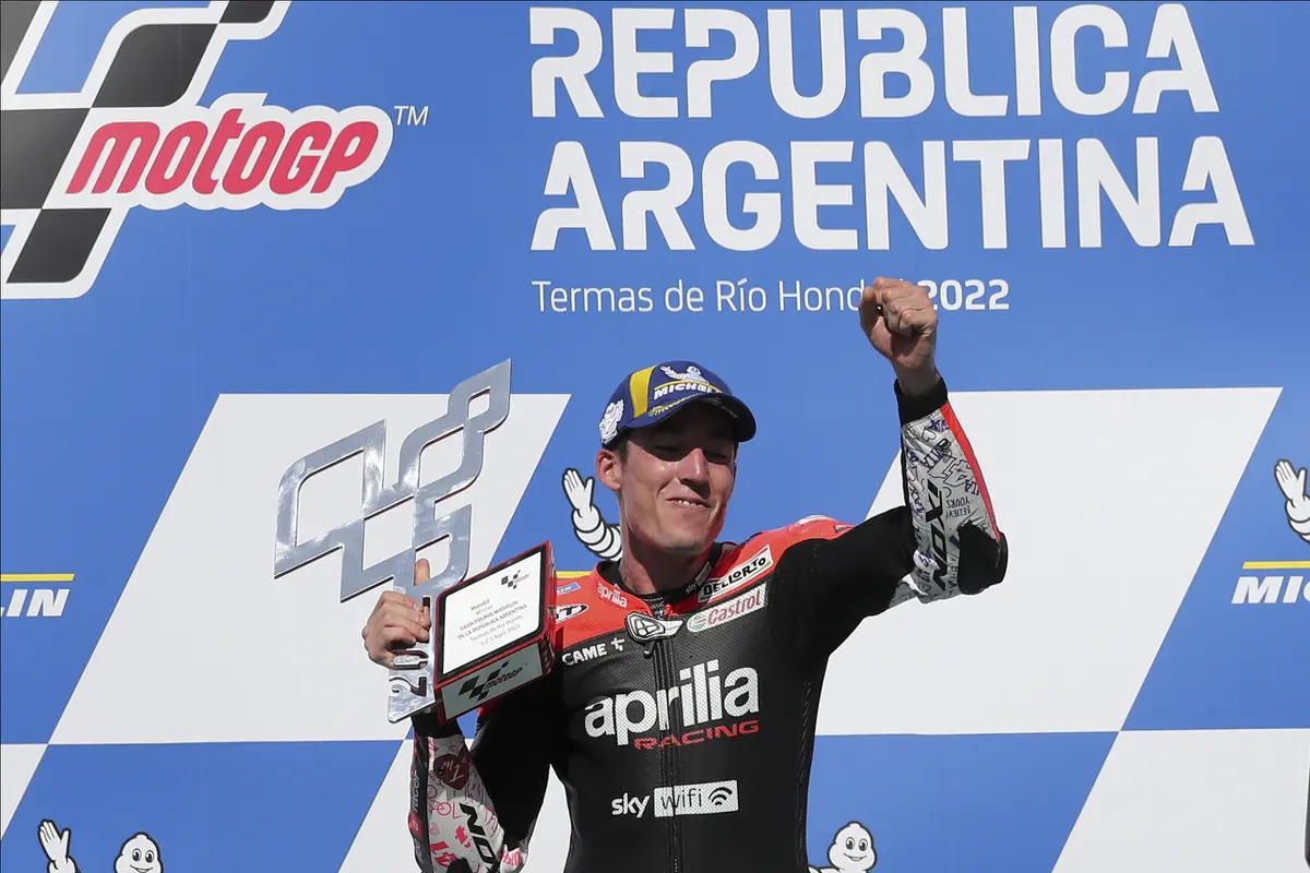 Pembalap Aprilia Racing, Aleix Espargaro.