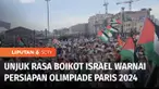 Persiapan Olimpiade Paris 2024 yang hanya tinggal hitungan hari. Di tengah hiruk pikuk persiapan, ribuan warga menggelar unjuk rasa atas sejumlah serangan Israel ke Jalur Gaza, Palestina.