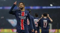 Tujuh gol PSG dicetak oleh pemain berbeda. Bradley Barcola membuka keunggulan lewat golnya di menit ke-20. (Thibaud MORITZ/AFP)