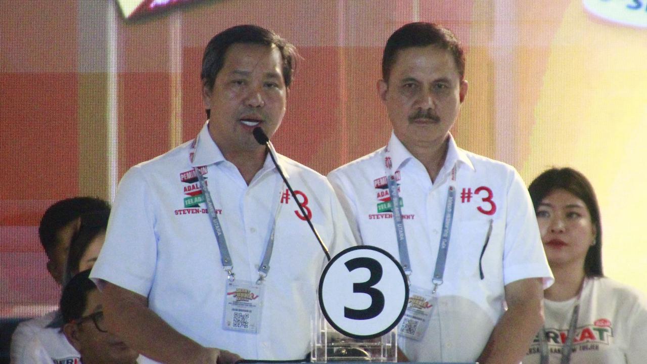 Steven Kandouw dan Alfred Denny Tuejeh Saat Debat Ketiga Pilgub Sulut