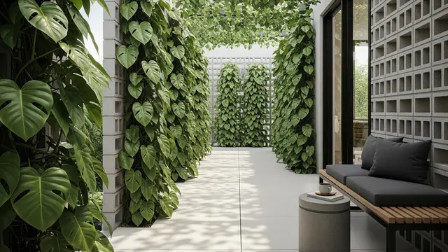 7 Model Teras Roster dengan Tanaman Rambat, Sejuk Alami dan Estetik untuk Tampilan Rumah Modern