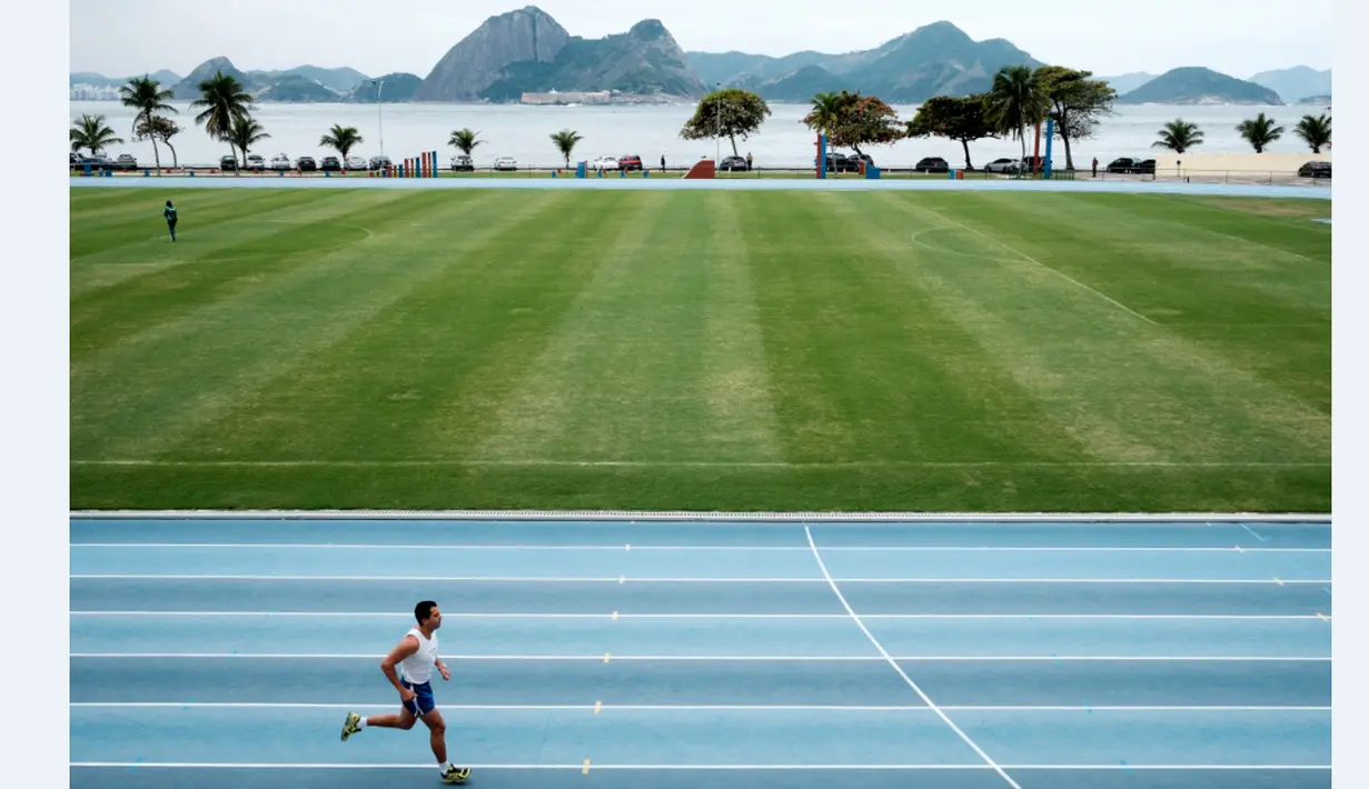 Suasana training center Tim Brasil jelang Olimpiade Rio 2016 di Brazilian Army Physical Education School (EsEFEx) Rio de Janeiro, Brasil, (19/7/2016). (AFP/Yasuyoshi Chiba)
