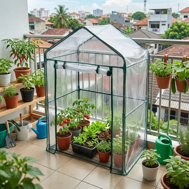 Desain Balkon Rumah yang Bisa Jadi Kebun Sayur Mini