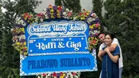 Raffi Ahmad dan Nagita Slavina Rayakan Ulang Tahun Bareng, Prabowo Kirimkan Bunga Papan