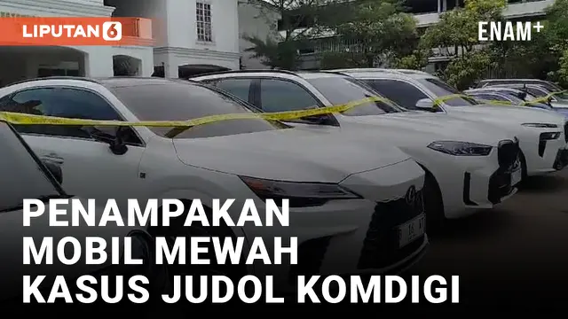 Belasan Mobil Mewah Disita Polisi dari Kasus Judi Online Komdigi