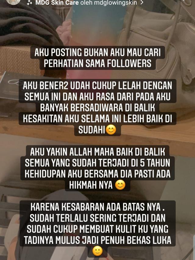 Unggahan Medina Zein. (Foto: Instagram @medinazein)