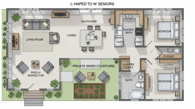 Layout Rumah Kecil yang Fungsional untuk Lansia Hidup Berdua/Gemini AI