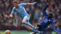 Kevin de Bruyne saat Manchester City melawan Chelsea di Liga Inggris (AFP)