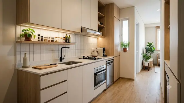 Inspirasi Desain Kitchen Set untuk Dapur Sempit/AI Generated