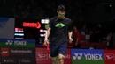 Pebulutangkis tunggal putra Indonesia, Jonatan Christie saat melakukan latihan menjelang Indonesia Masters 2023 yang berlangsung di Istora Senayan, Jakarta, Senin (23/01/2023). (Bola.com/Bagaskara Lazuardi)