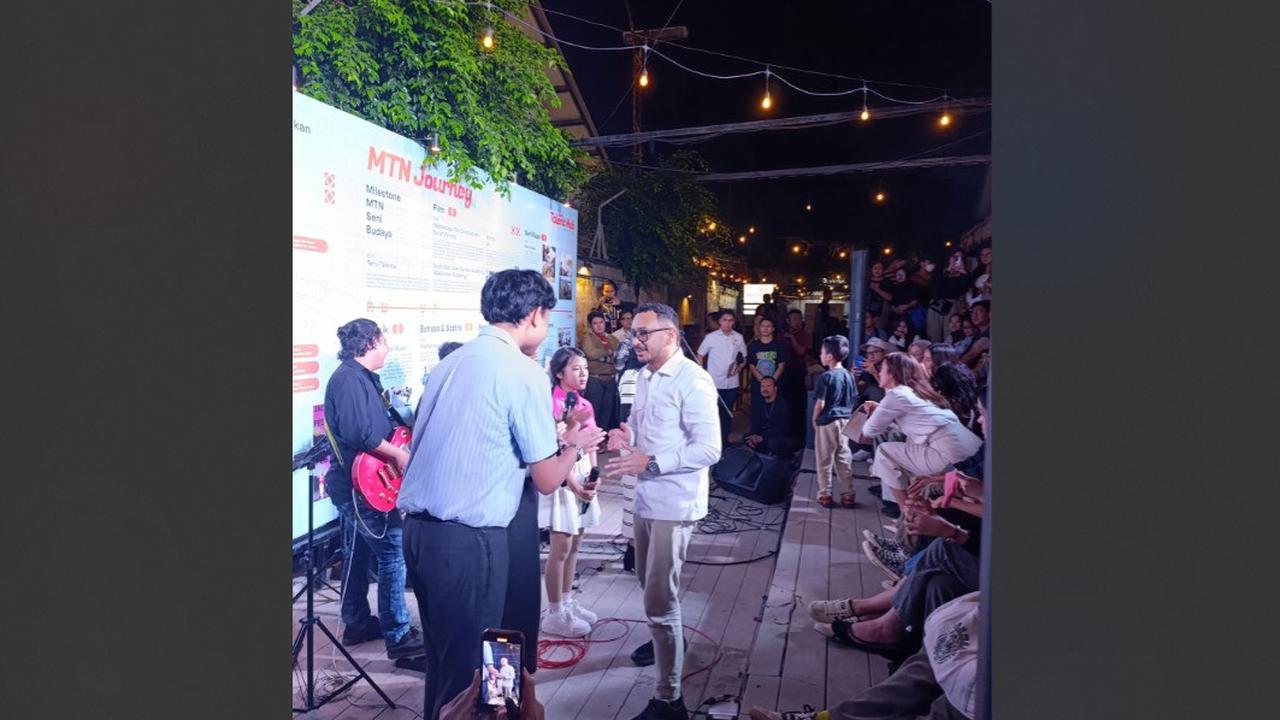 Wakil Menteri Kebudayaan (Wamenbud) Giring Ganesha menghadiri acara Talent Hub di M Bloc Space, Jakarta Selatan.