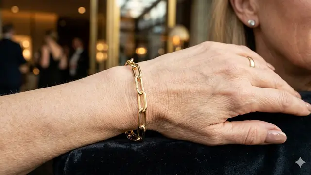 Model Gelang Emas Rantai untuk Usia 50 Tahun ke Atas