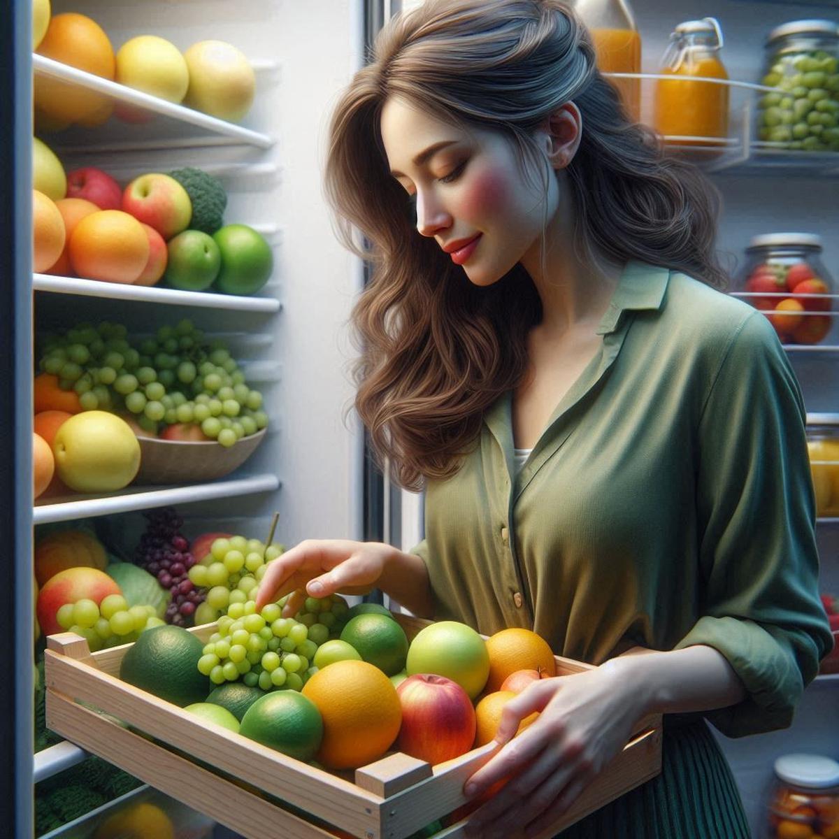 Ilustrasi Menyimpan Buah di Kulkas