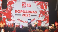 Presiden Joko Widodo (Jokowi) menghadiri Kopi Darat Nasional atau Kopdarnas Partai Solidaritas Indonesia (PSI) dan perayaan hari ulang tahun PSI ke-8. (Dok. Liputan6.com/Muhammad Radityo Priyasmoro)