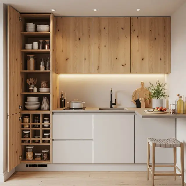 Dapur Modern 2x2 Meter Rumah Type 36 dengan Kitchen Set Modular Full Storage