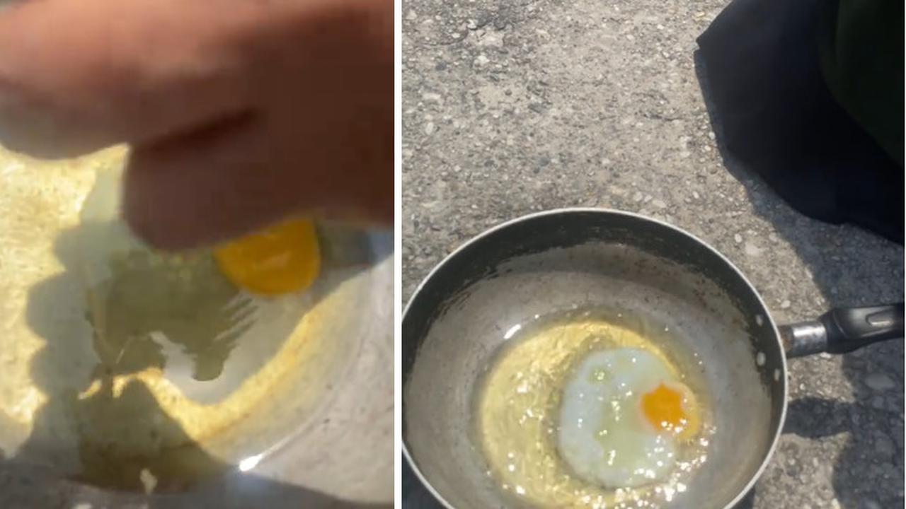 Imbas Cuaca Panas, Momen Pria Goreng Telur di Bawah Terik Matahari Ini Curi Perhatian