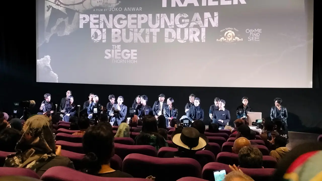 Press Conference Official Trailer Pengepungan di Bukit Duri, Plaza Senayan, Kamis (30/1/25). (Foto: Liputan6.com/Rahmadina Sundari)