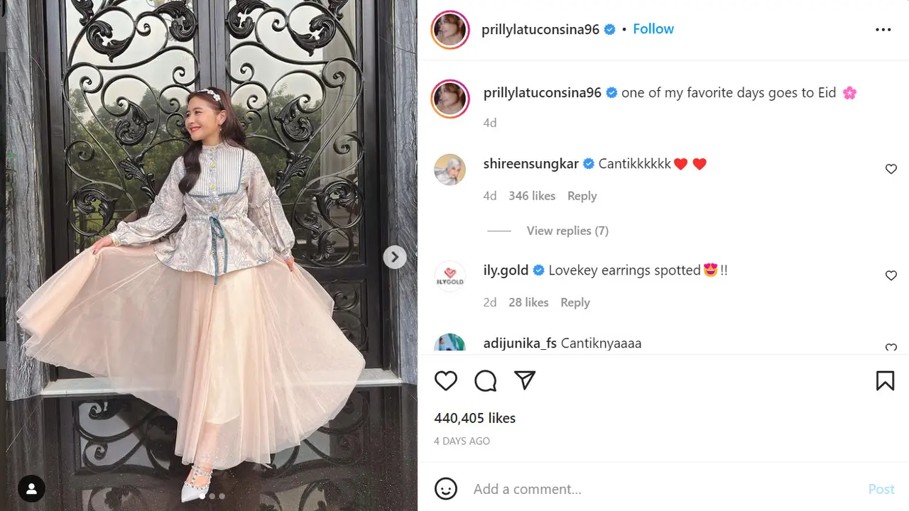 Prilly Latuconsina. Foto: instagram: prillylatuconsina96