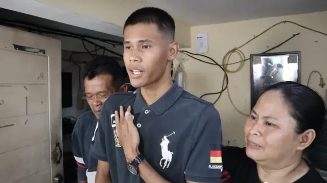 Calon siswa (casis) Bintara Polri yang menjadi korban begal, Satrio Mukhti (18) menyampaikan rasa terima kasihnya kepada Kapolri Jenderal Listyo Sigit Prabowo. (Liputan6.com/Nanda Perdana Putra).