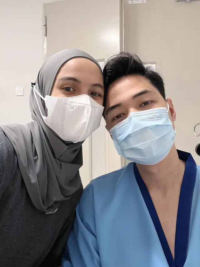 Nycta Gina temani Rizky Kinos operasi (Instagram/missnyctagina)