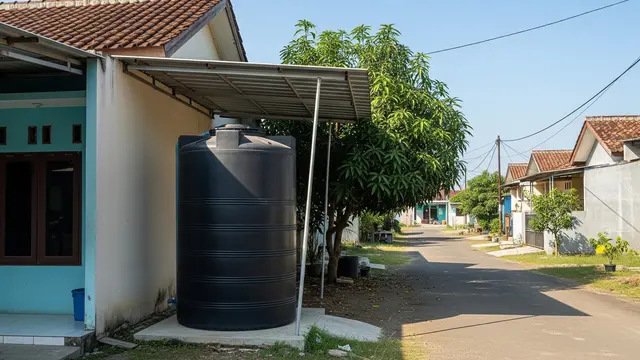 Posisi ideal toren air di area terbuka