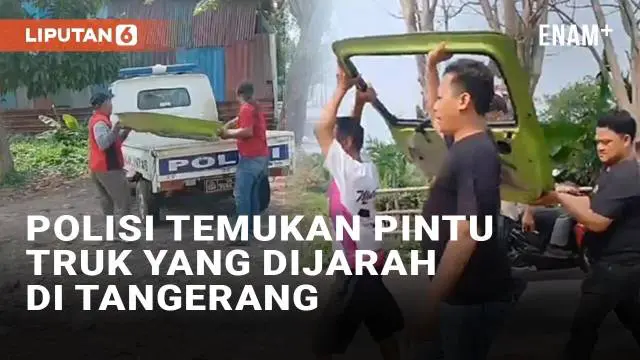 VIDEO: Polisi Berhasil Temukan Pintu Truk yang Hilang Dijarah Warga di Tangerang