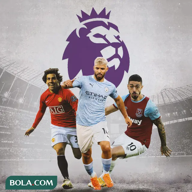 Premier League - Carlos Tevez, Sergio Aguero, Manuel Lanzini