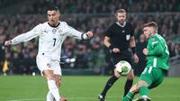 Aksi Cristiano Ronaldo pada laga Timnas Portugal melawan Irlandia pada lanjutan Kualifikasi Piala Dunia 2026 zona Eropa -&nbsp;AP Photo/Peter Morrison