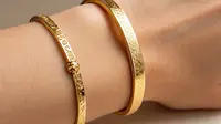 7 Model Gelang Emas Kadar 750 untuk Gaya Wanita Karier Modern, Tahan Lama dan Modis