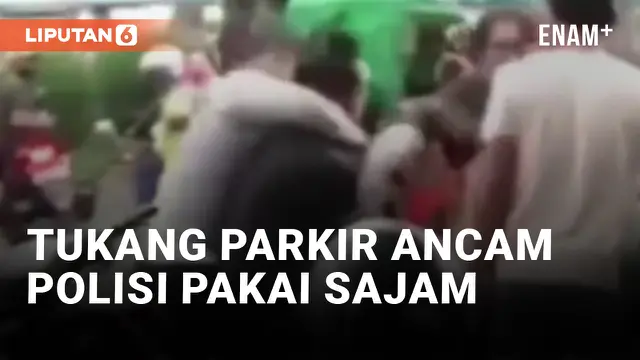 Sambil Bawa Sajam, Tukang Parkir Tantang Polisi saat Dirazia