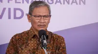 Juru Bicara Pemerintah untuk Penanganan COVID-19 Achmad Yurianto saat konferensi pers Corona di Graha BNPB, Jakarta, Jumat (10/7/2020). (Dok Badan Nasional Penanggulangan Bencana/Fotografer Ignatius Toto Satrio)