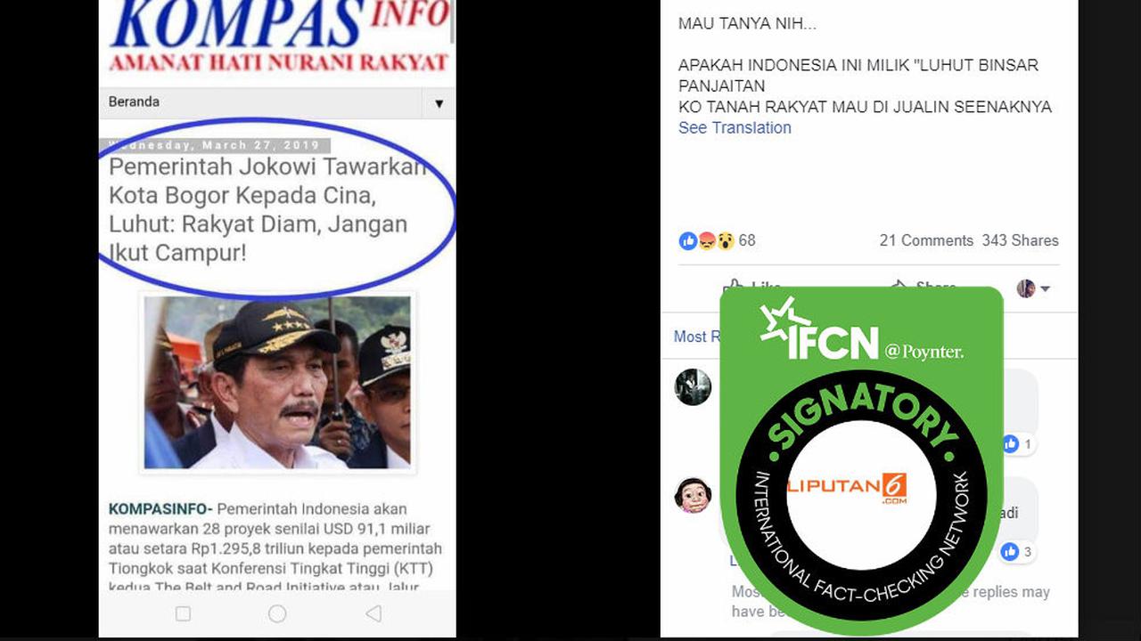 Cek Fakta - Menko Luhut Binsar Panjaitan