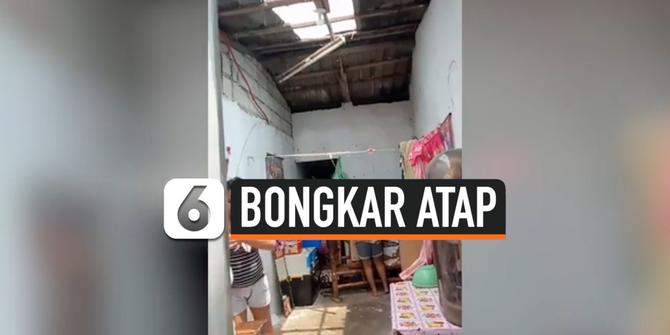 VIDEO: Pemilik Bongkar Atap Kontrakan karena Penghuni Tak Bayar Sewa