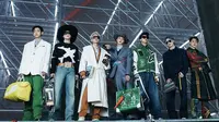 Diunggah secara langsung di akun YouTube Louis Vuitton, video tersebut memamerkan 34 koleksi terbaru dan tujuh anggota BTS mengenakan desain Virgil Abloh. (Louis Vuitton)