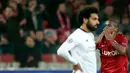 Pemain Spartak Moskow, Fernando berselebrasi setelah mencetak gol ke gawang Liverpool pada matchday 2 Grup E Liga Champions di Otkrytiye Arena, Rabu (27/9). Liverpool harus puas bermain imbang 1-1 di kandang Spartak Moskow. (AP /Ivan Sekretarev)