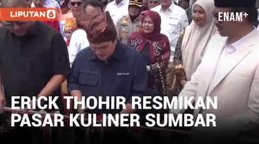 Erick Thohir Resmikan Pasar Kuliner Terbesar di Sumbar