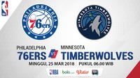Philadelphia 76ers Vs Minnesota Timberwolves (Bola.com/Adreanus Titus)