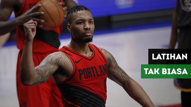Guard Trail Blazers, Damian Lillard melakukan latihan yang tak biasa, seperti apa itu?