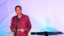  Ketua Umum PP PBSI Gita Wirjawan memberikan sambutan pada acara welcome dinner BCA Indonesia Open Superseries Premier 2015, di Jakarta, Senin (1/6). Indonesia Open akan berlangsung di Istora Gelora Bung Karno, 2-7 Juni. (Liputan6.com/Yoppy Renato)
