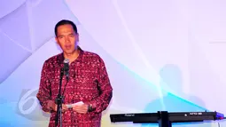  Ketua Umum PP PBSI Gita Wirjawan memberikan sambutan pada acara welcome dinner BCA Indonesia Open Superseries Premier 2015, di Jakarta, Senin (1/6). Indonesia Open akan berlangsung di Istora Gelora Bung Karno, 2-7 Juni. (Liputan6.com/Yoppy Renato)