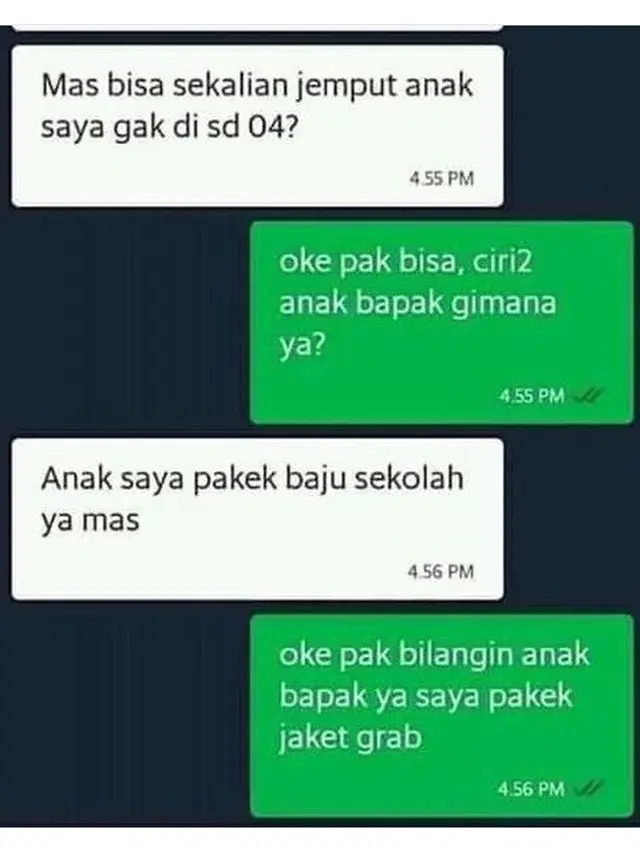 Driver Ojek Online Jemput Anak Sekolah
