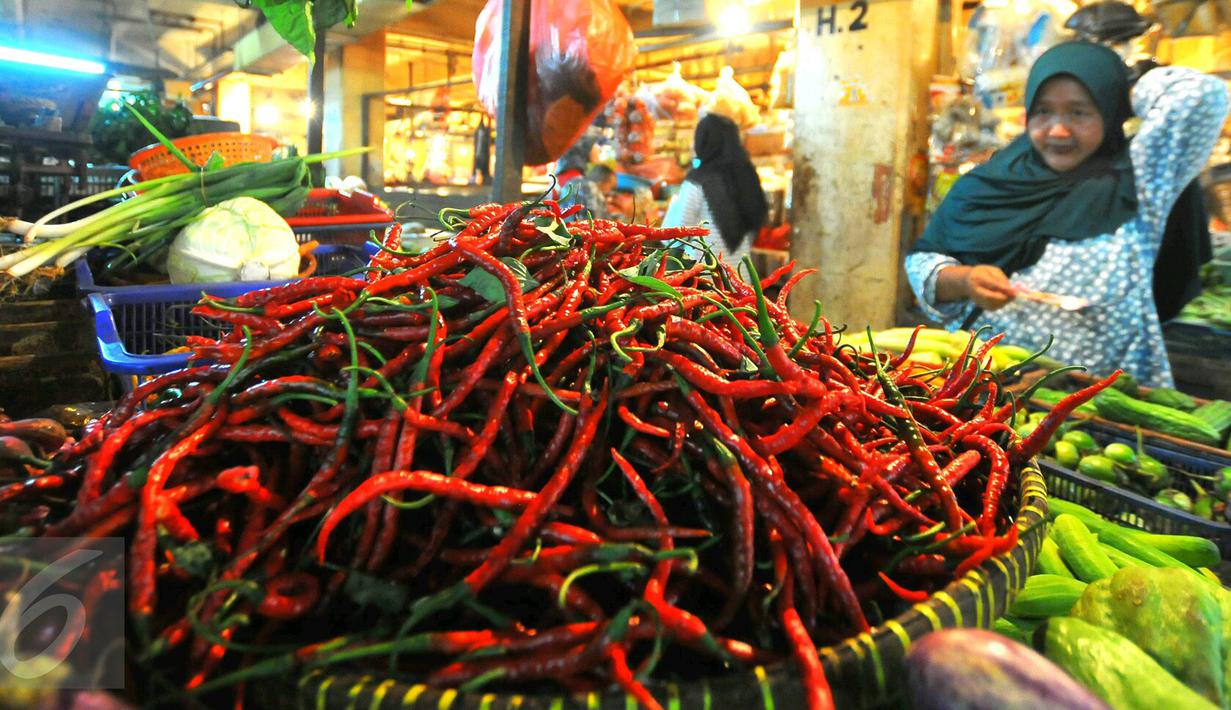 Menurut Ikappi harga cabai yang terus meningkat setiap harinya akibat dari lambatnya penangan dari pemerintah, Tangerang, Jumat (6/1). (Liputan6.com/Angga Yuniar)