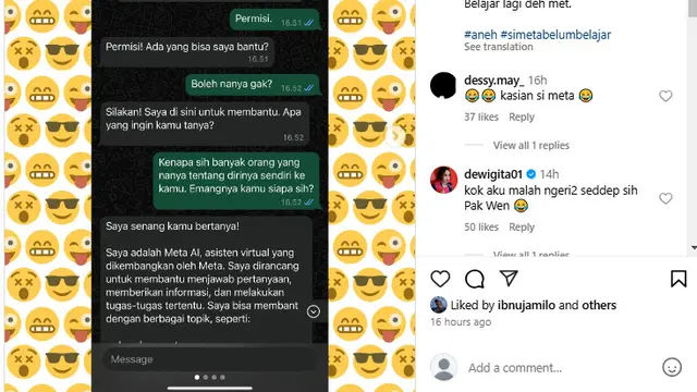Chat Lucu Artis dengan Meta AI