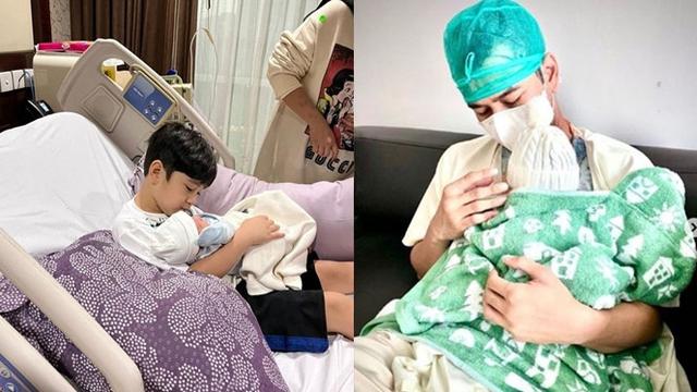 6 Momen Rafathar Gendong Pertama Kali Baby R, Peluk Cium Sebagai Kakak (sumber: Instagram/raffinagita1717)