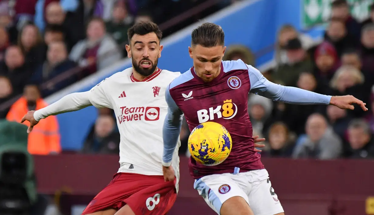 Bertandang ke markas Aston Villa, Manchester United melanjutkan tren kemenangan. (AP Photo/Rui Vieira)