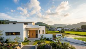 Tampak Depan Rumah Kampung Minimalis yang Bikin Hunian Terlihat Lebih Mewah (Image by Gemini AI)